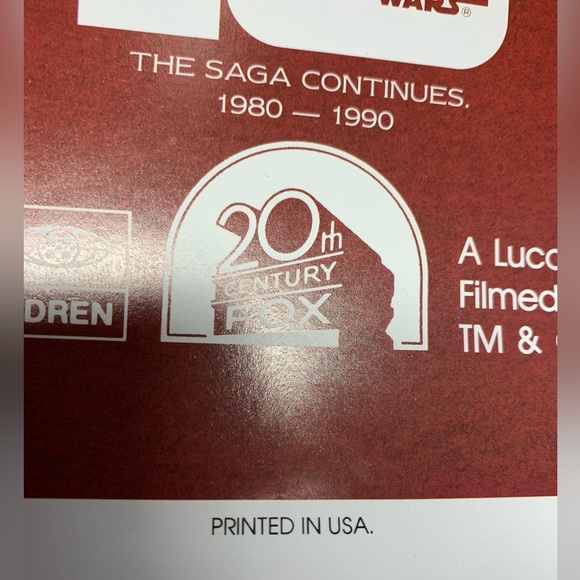 1990 STAR WARS: EPISODE V - THE EMPIRE STRIKES BACK MOVIE POSTER 27X41 - Picture 2 of 3